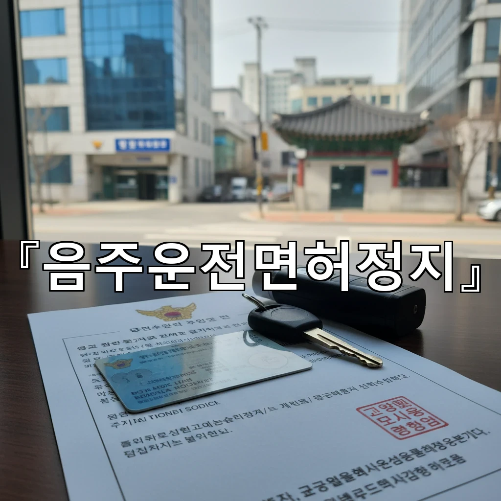 음주운전면허정지 현장 단속 후 시간대별 행동 계획 안내