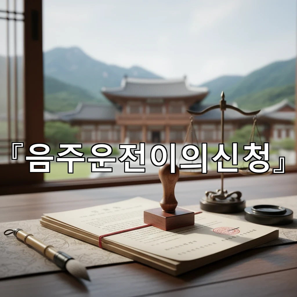 음주운전이의신청 경찰 통지 후 대응 타이밍 전략 가이드