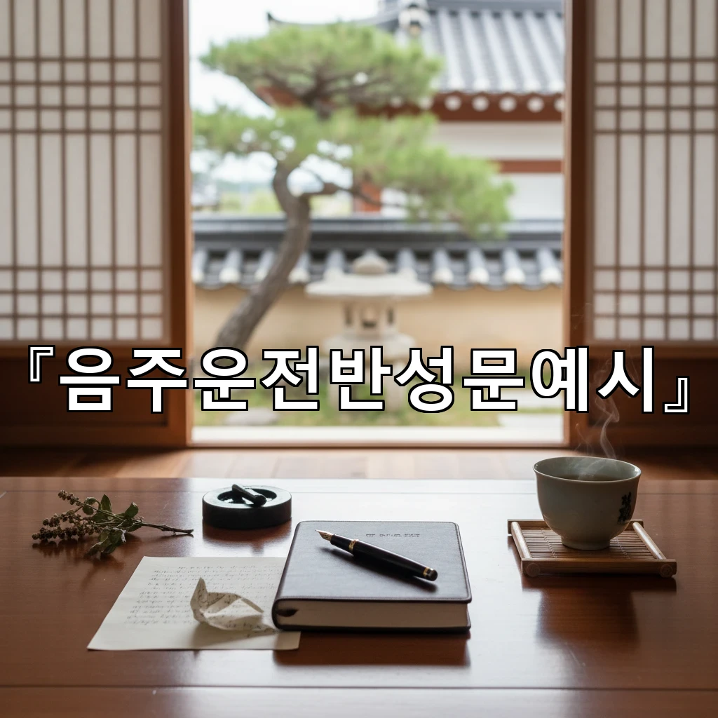 음주운전반성문예시 읽는 사람이 납득하는 사과의 흐름 설계법