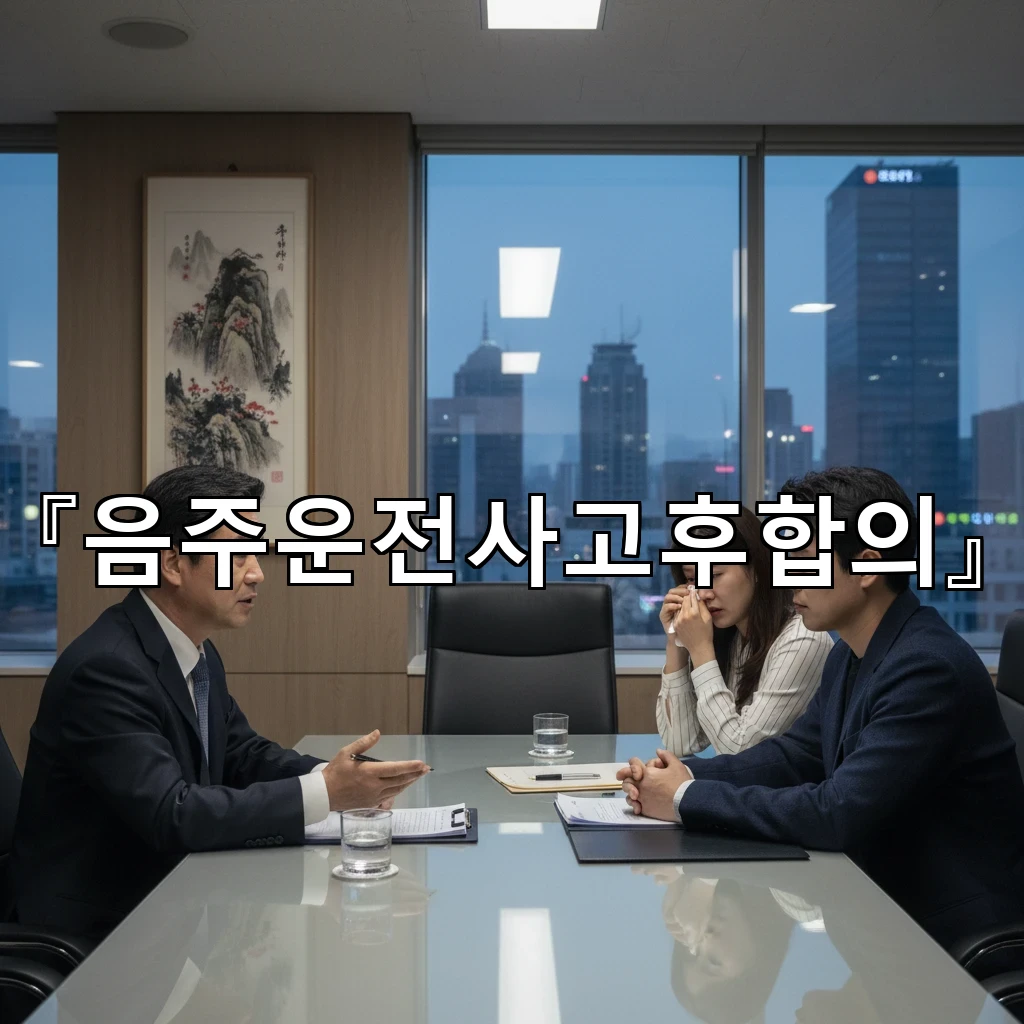 음주운전사고후합의 합의 시점 선택이 결과를 바꾸는 이유와 사례