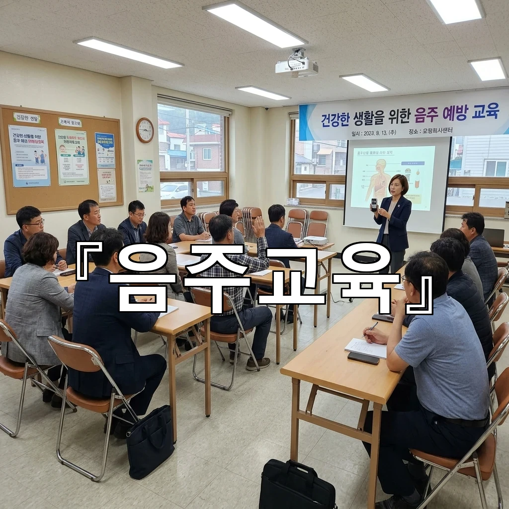 음주교육 과음 뒤 몸과 마음을 함께 살피는 회복 시간 안내문