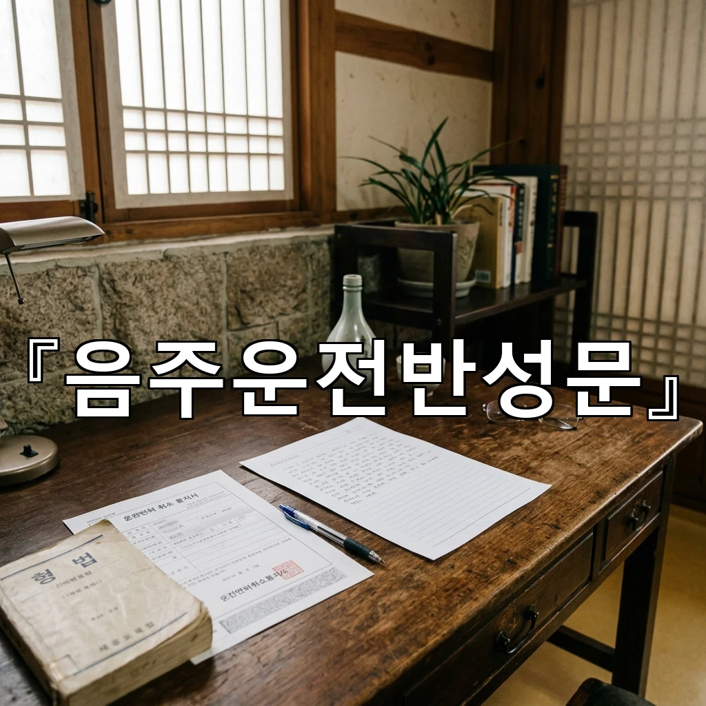 음주운전반성문 사건 전후의 변화를 담아 설득력을 높이는 구성법
