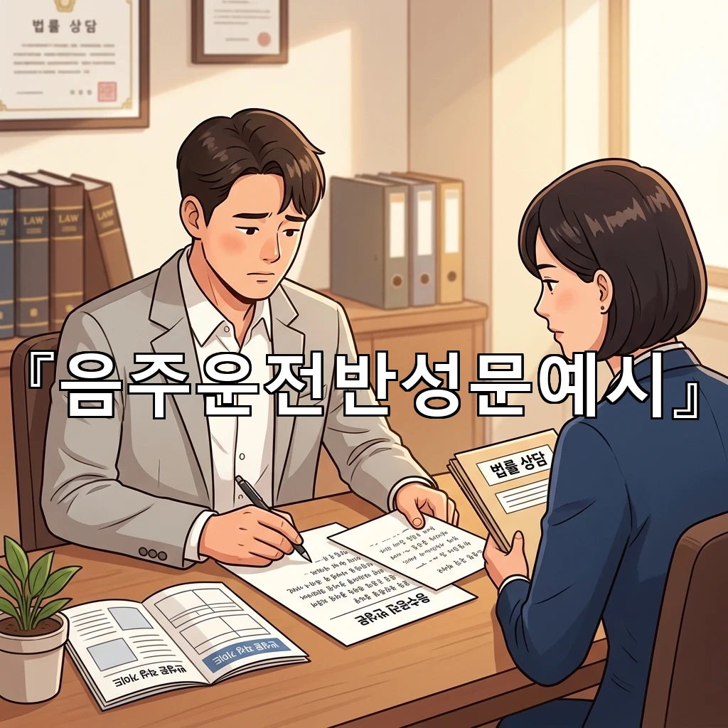 음주운전반성문예시 짧은 문장으로 무게를 살리는 자기점검 표현들