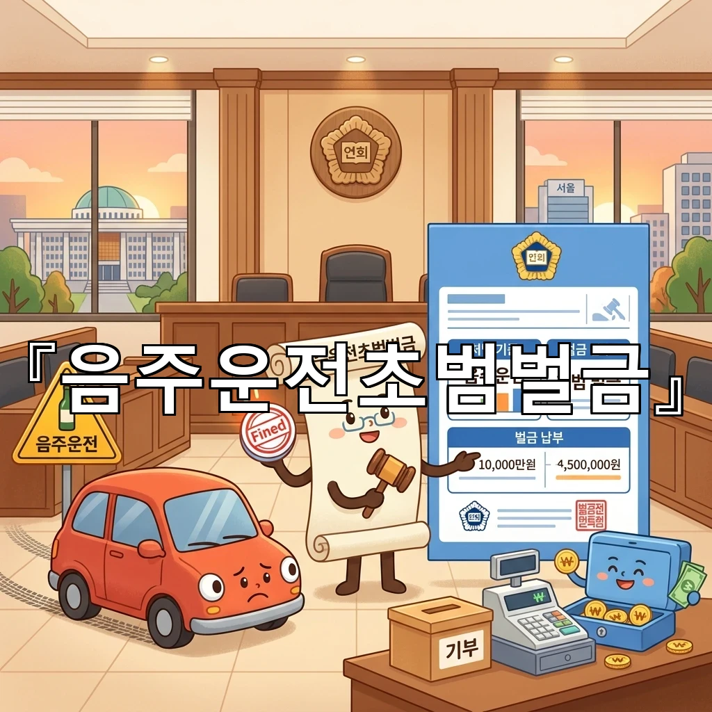 음주운전초범벌금 혼자 확인할 때 놓치기 쉬운 기록 정리법
