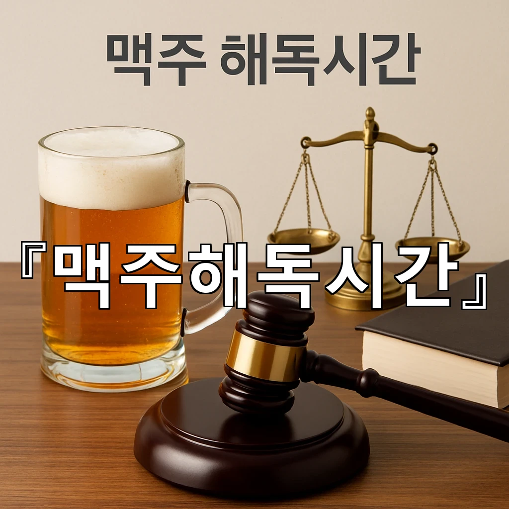 맥주해독시간 몸이 무거운 아침에 시도할 수 있는 회복 습관
