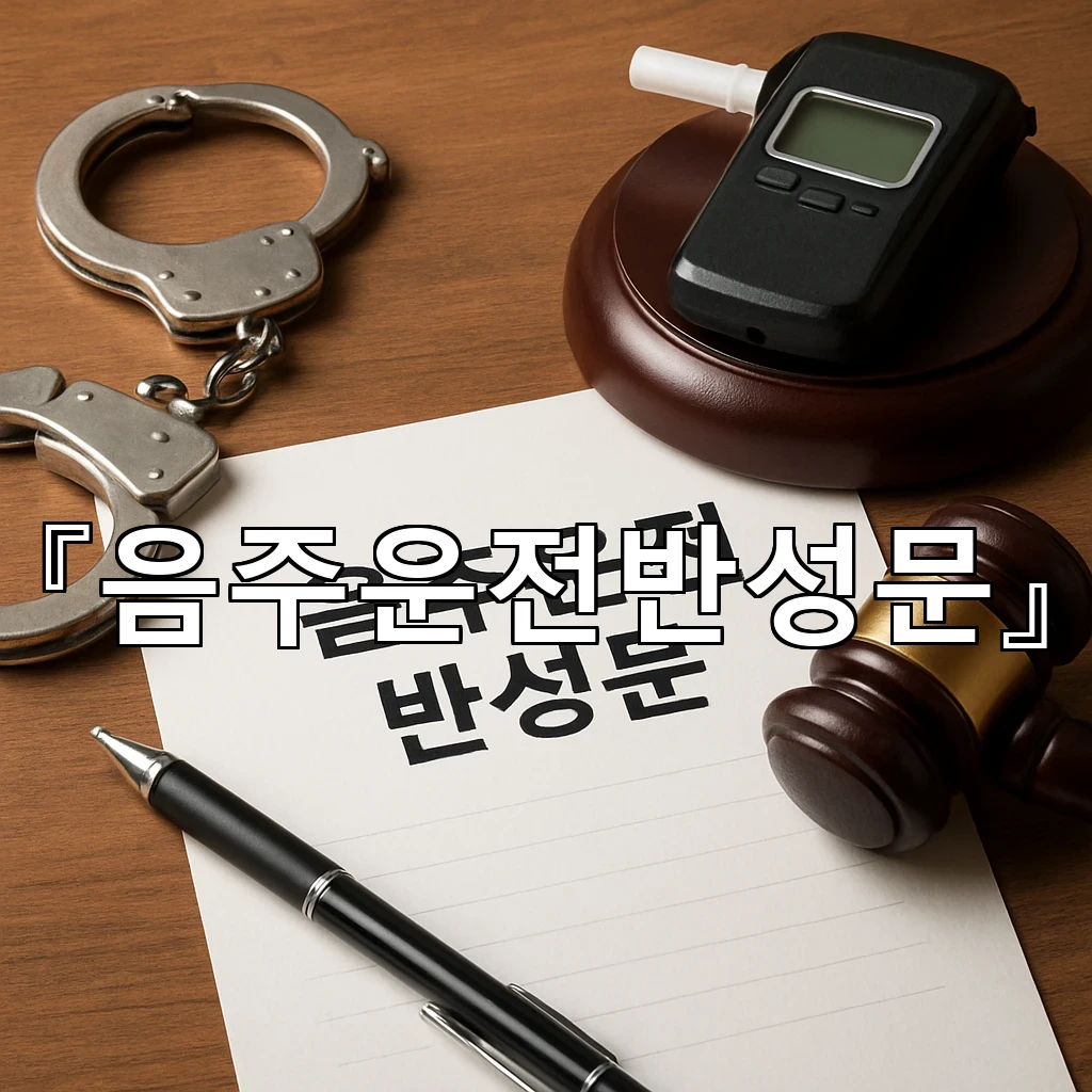 음주운전반성문 처음 적는 순간부터 마음의 결을 고르는 기준