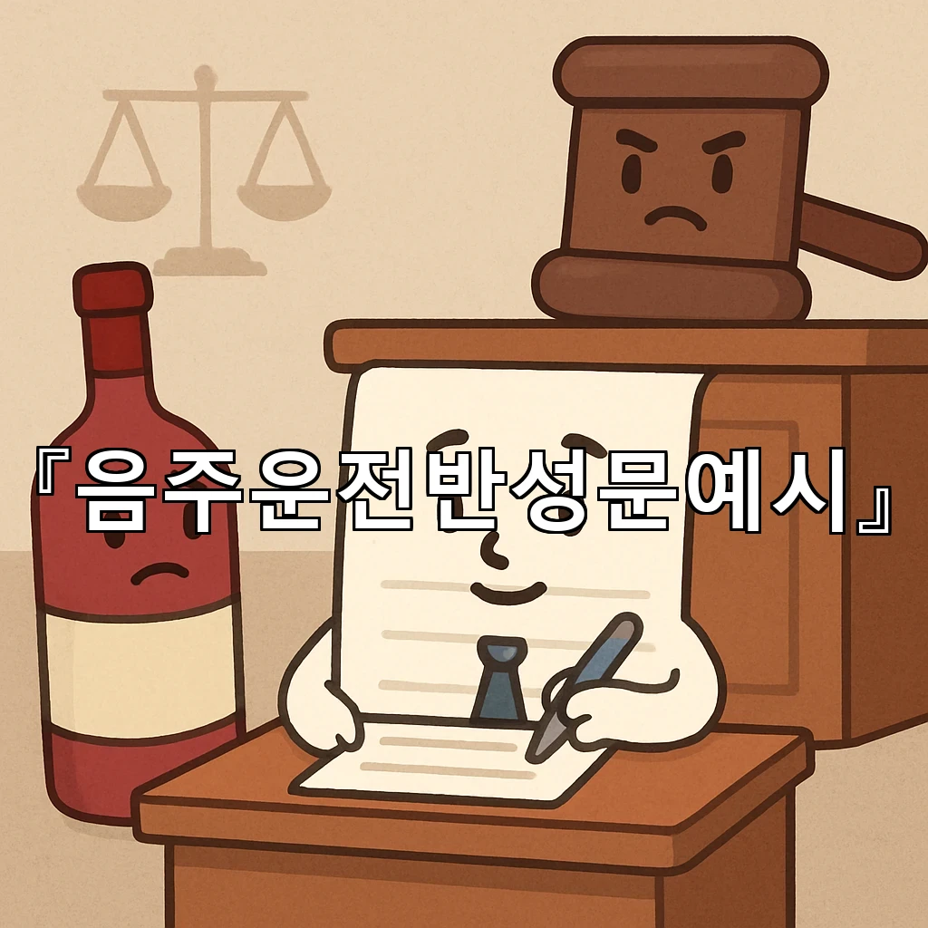 음주운전반성문예시 말보다 행동을 앞세우겠다는 결심을 풀어낸 글