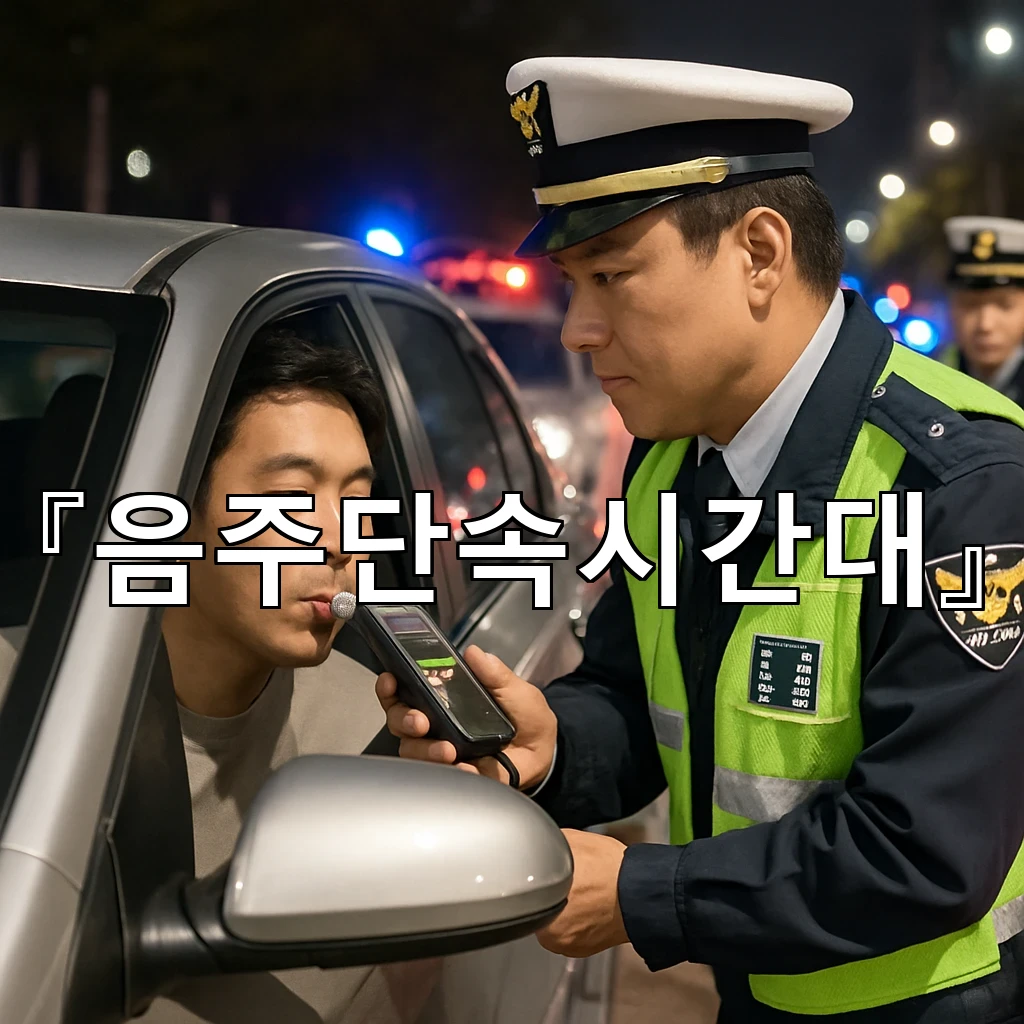 음주단속시간대 불빛이 번지는 길목에서 서성이는 발걸음의 의미