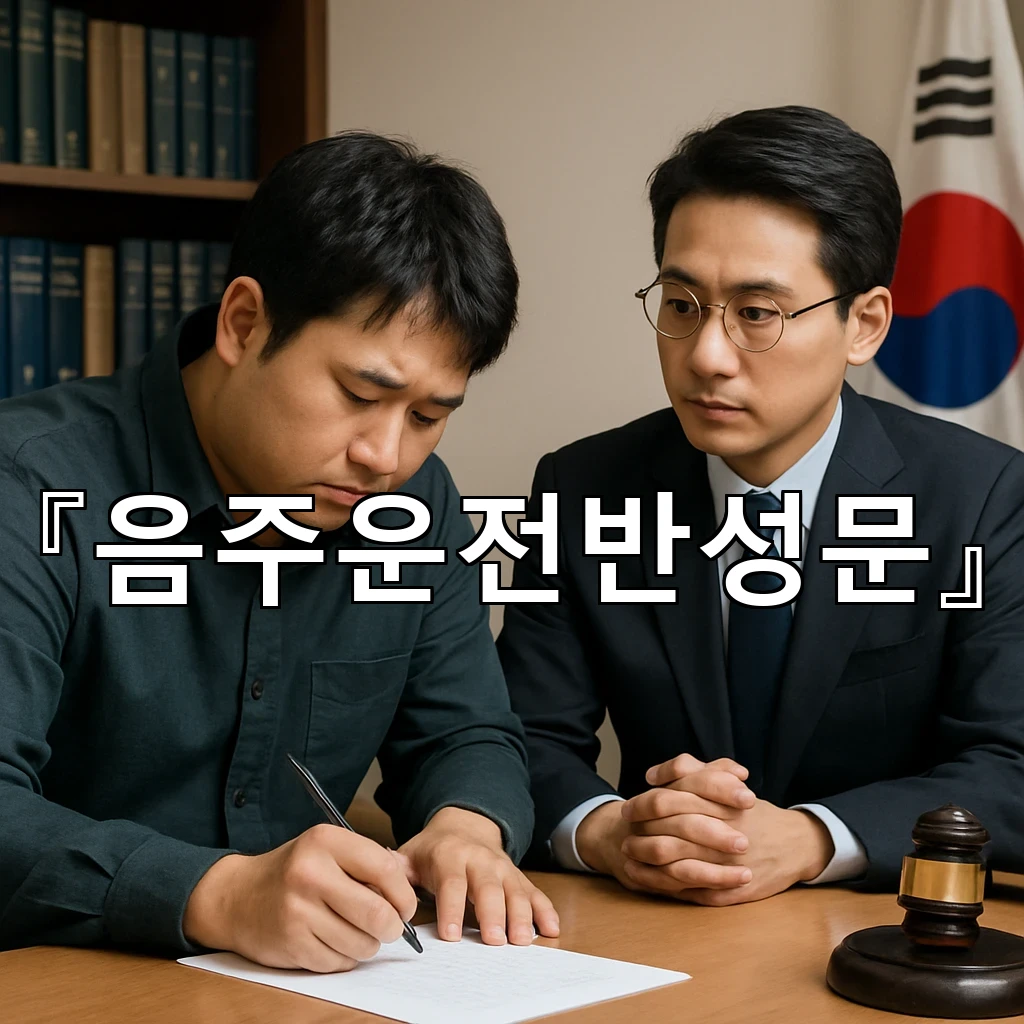음주운전반성문 아침의 침묵 속에서 스스로를 되묻는 문장