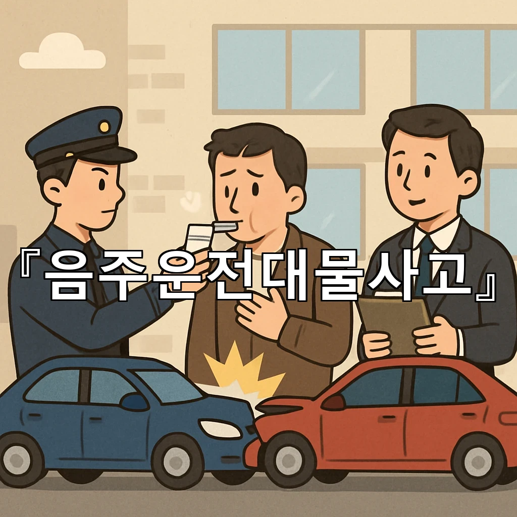 음주운전대물사고 초점이 흐릴 때 순서대로 살피는 현장 정리법