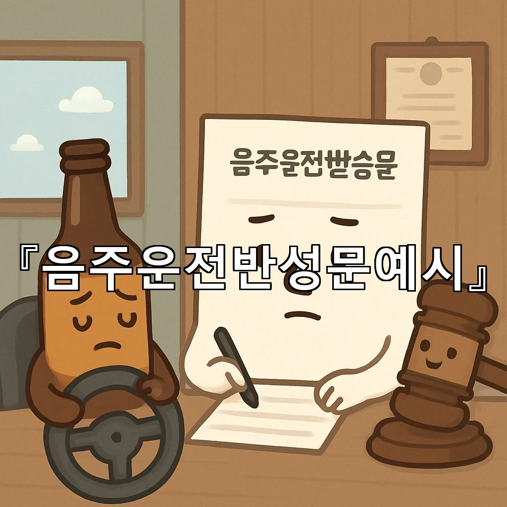 음주운전반성문예시 기억을 정리해 문장에 책임을 세우는 방식