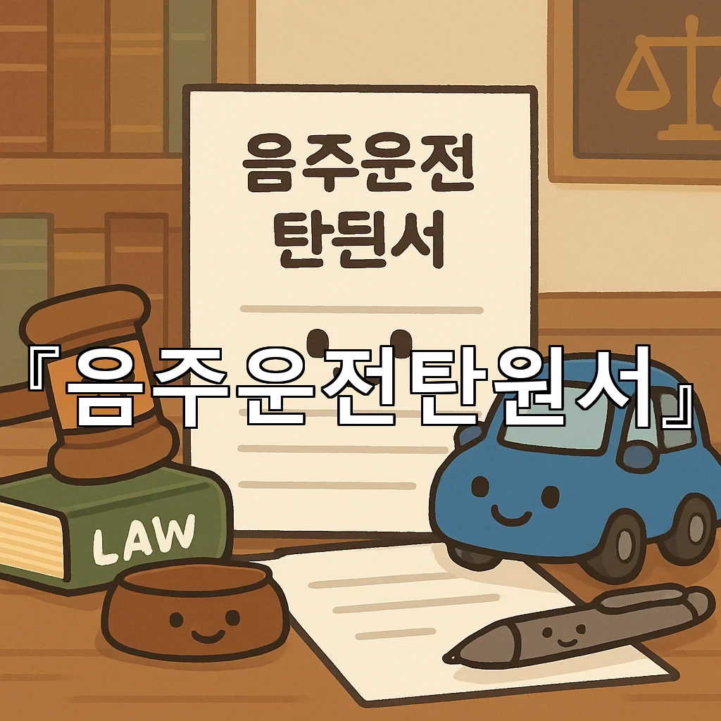 음주운전탄원서 한밤의 후회를 낮의 약속으로 바꾸는 기록법