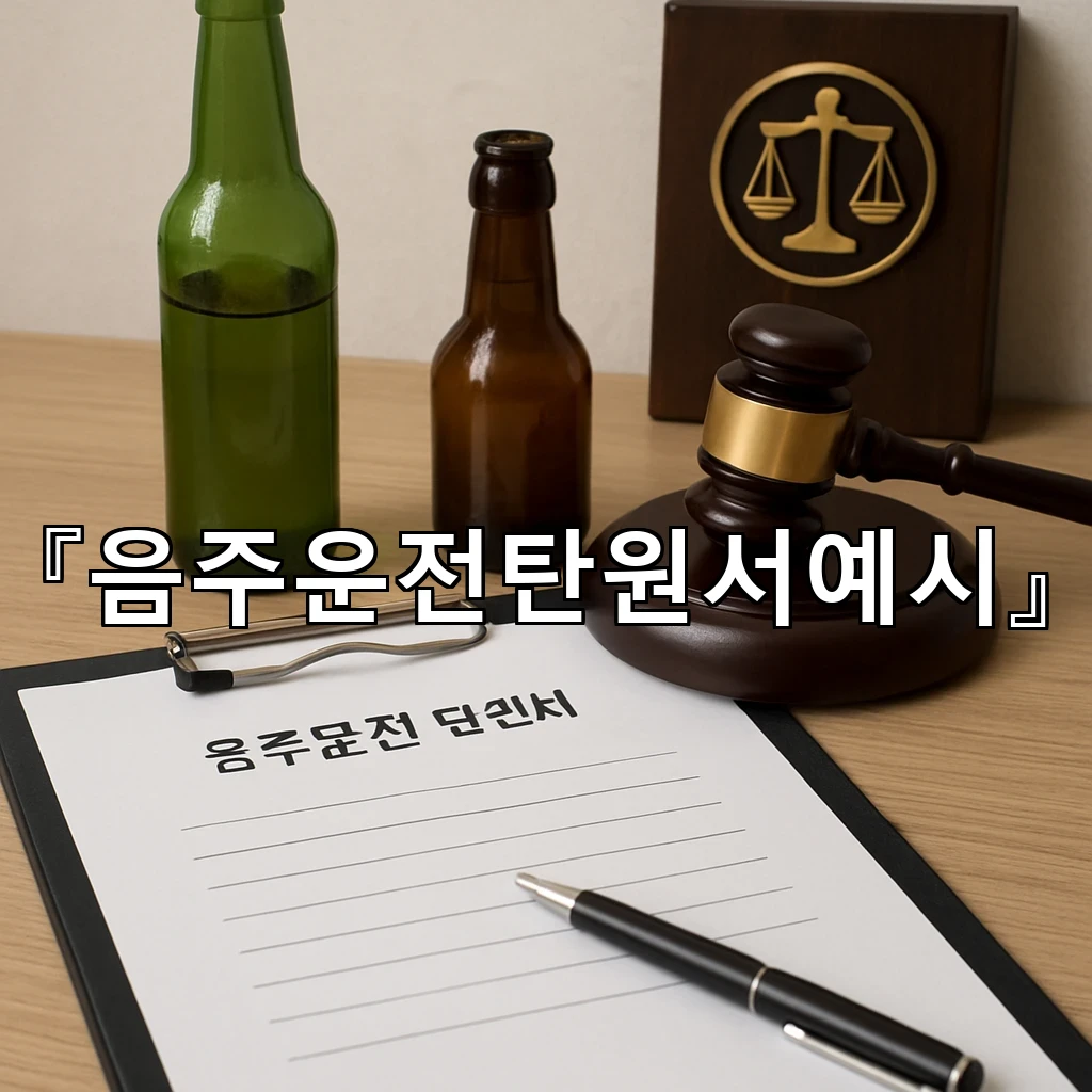 음주운전탄원서예시 읽는 이가 고개를 끄덕이게 하는 표현의 밀도