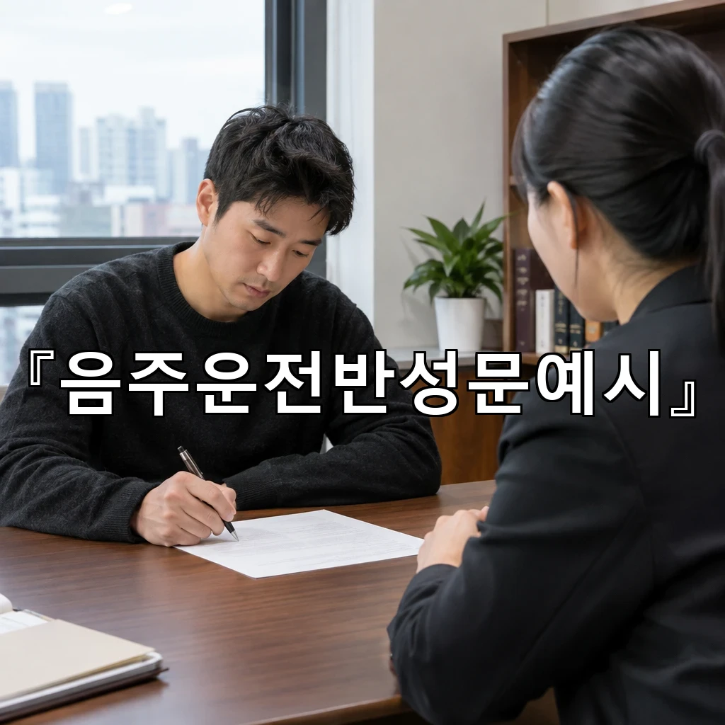 음주운전반성문예시 마음의 동선을 따라 책임을 다시 세우는 글