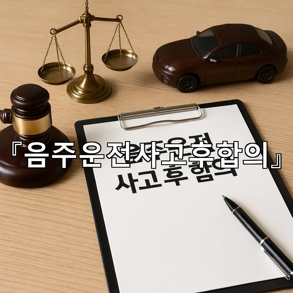 음주운전사고후합의 이후 마음을 추스르는 생활 속 정리의 첫걸음